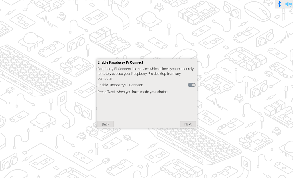启用 Raspberry Pi 连接页面